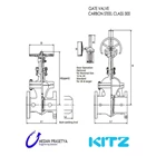 Kitz Gate Valve Carbon Steel CLass 150 3